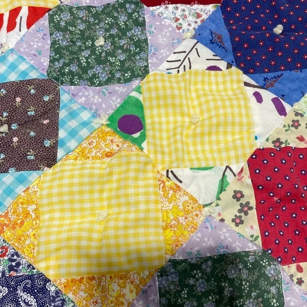 Multicolor Patchwork Small Quilt Doll Baby